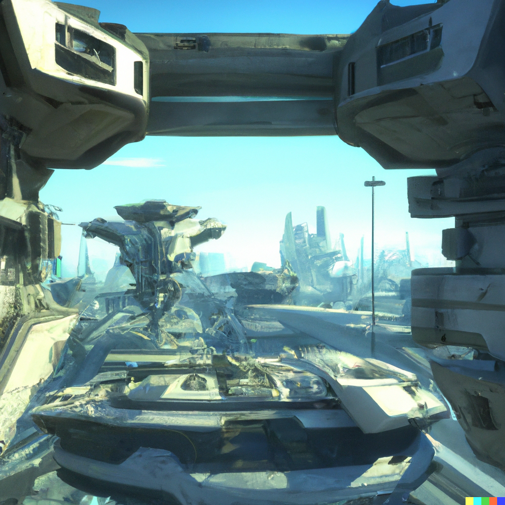 DALL·E 2023-02-11 23.22.00 - futuristic bladerunner dystopian city highly detailed hitech with flying vehicles